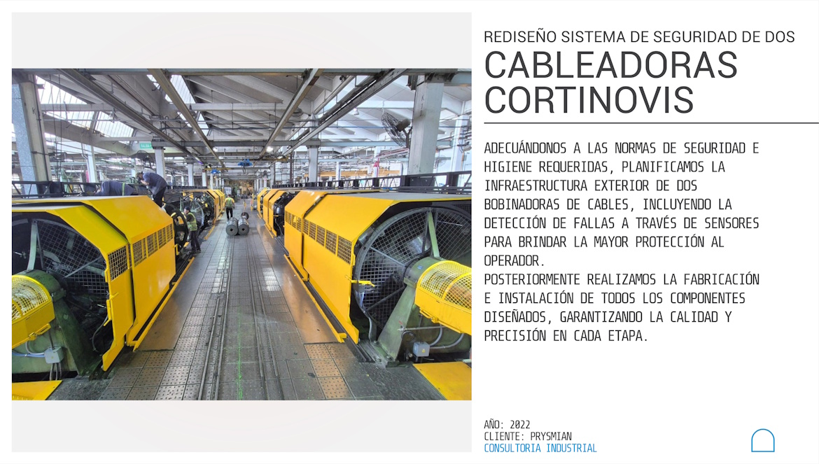 REDISEÑO DE TODO EL SISTEMA DE SEGURIDAD DE DOS CABLEADORAS CORTINOVIS