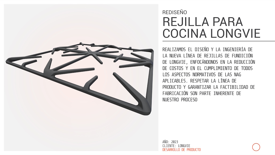 REDISEÑO DE REJILLA PARA COCINA LONGVIE